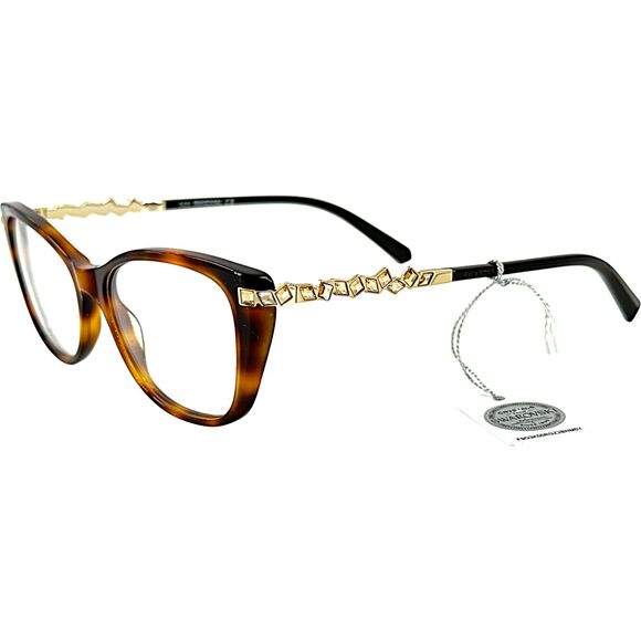 Swarovski SK5343 Womens Plastic Eyeglass Frame 052 Dark Havana 51-15 main image 3